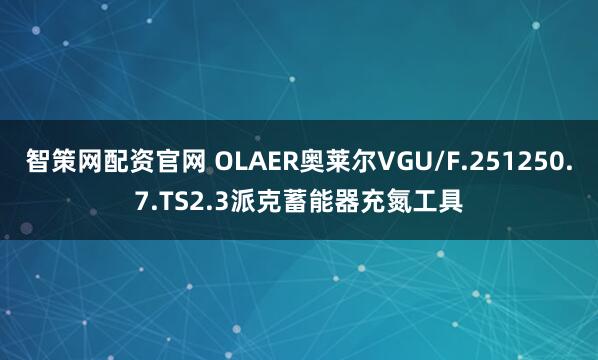 智策网配资官网 OLAER奥莱尔VGU/F.251250.7.TS2.3派克蓄能器充氮工具
